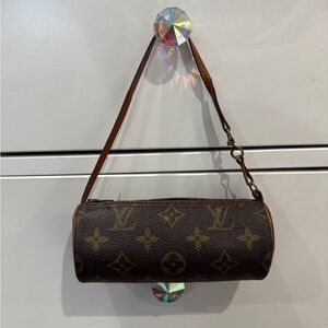 Louis Vuitton Authentic Vintage 70s-80s Monogram Mini Papillon Brown Pouch Bag